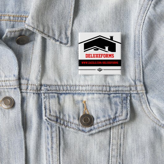 Badge Carré 5 Cm Toit noir (En situation)