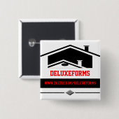 Badge Carré 5 Cm Toit noir (Devant & derrière)