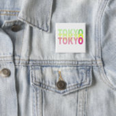 Badge Carré 5 Cm Tokyo (En situation)