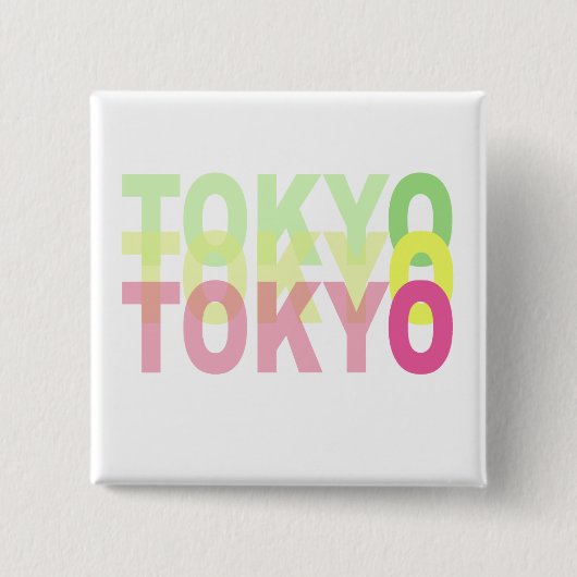Badge Carré 5 Cm Tokyo (Devant)