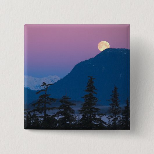 Badge Carré 5 Cm Tombe nocturne en Alaska (Devant)