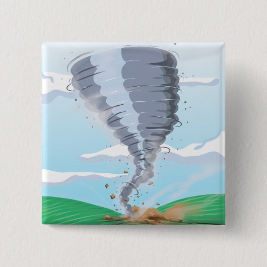 Badge Carré 5 Cm Tornade Twister (Devant)
