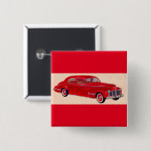 Badge Carré 5 Cm Torpille rouge Pontiac (Devant & derrière)