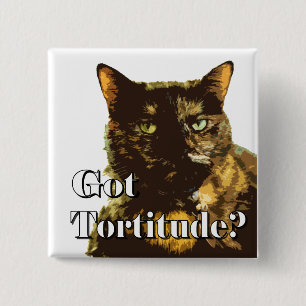 Badge Carré 5 Cm Tortitude obtenu bouton de carré de 2 pouces