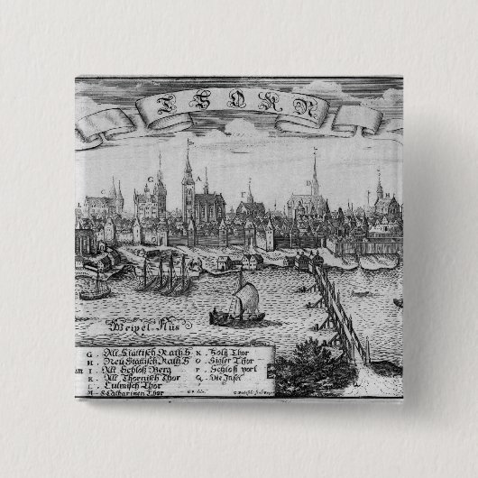 Badge Carré 5 Cm Torun, Pologne (Devant)
