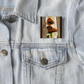 Badge Carré 5 Cm TOTEM SPIRIT Art Collection (En situation)