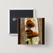 Badge Carré 5 Cm TOTEM SPIRIT Art Collection (Devant & derrière)