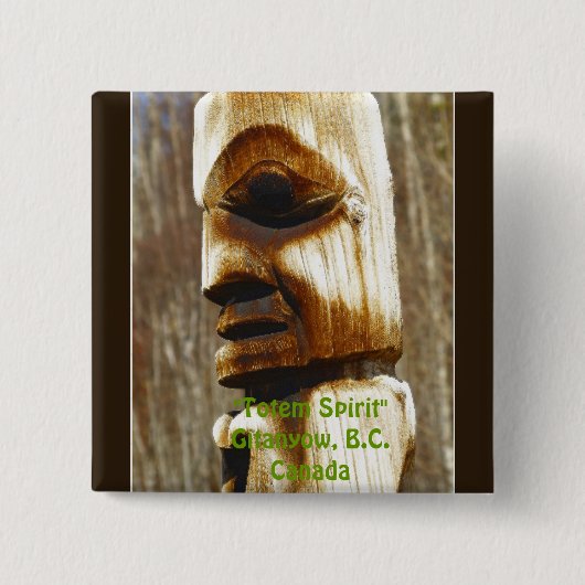 Badge Carré 5 Cm TOTEM SPIRIT Art Collection (Devant)