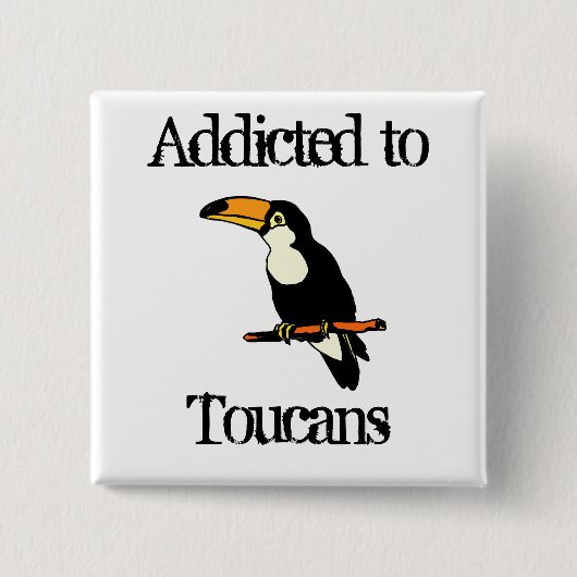 Badge Carré 5 Cm Toucans (Devant)