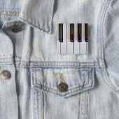 Badge Carré 5 Cm Touches de piano (En situation)
