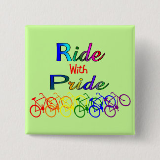 Badge Carré 5 Cm Tour avec les cadeaux lesbiens gais de cycliste de