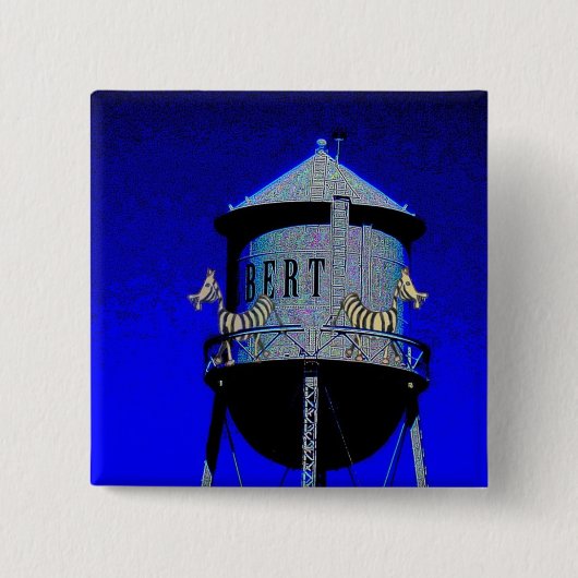 Badge Carré 5 Cm Tour de zèbre (Devant)