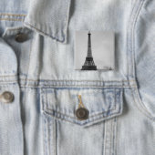 Badge Carré 5 Cm Tour Eiffel (En situation)