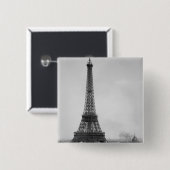 Badge Carré 5 Cm Tour Eiffel (Devant & derrière)