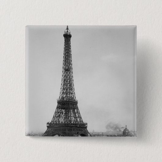 Badge Carré 5 Cm Tour Eiffel (Devant)