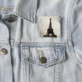Badge Carré 5 Cm Tour Eiffel 8 (En situation)