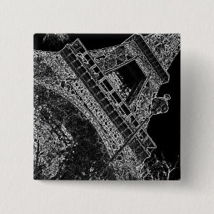 Badge Carré 5 Cm Tour Eiffel Paris d'art de bruit