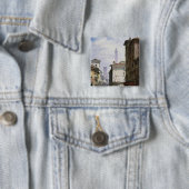 Badge Carré 5 Cm Tour penchée, Bologna (En situation)