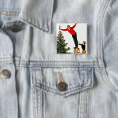 Badge Carré 5 Cm Tourner l'arbre (En situation)