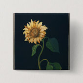 Badge Carré 5 Cm Tournesol (Devant)