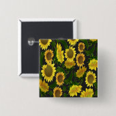 Badge Carré 5 Cm Tournesol (Devant & derrière)