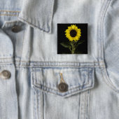 Badge Carré 5 Cm Tournesol 11 (En situation)