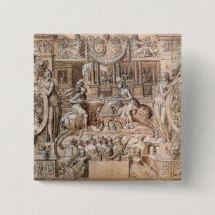 Badge Carré 5 Cm Tournoi