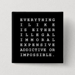 Badge Carré 5 Cm Tout ce que j'aime