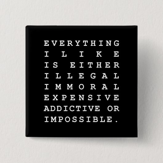 Badge Carré 5 Cm Tout ce que j'aime (Devant)