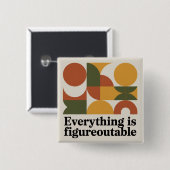 Badge Carré 5 Cm Tout est faisable (Devant & derrière)