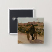 Badge Carré 5 Cm Tout le jour d'âmes, c.1882 (Devant & derrière)