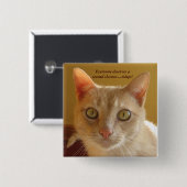 Badge Carré 5 Cm Tout le monde mérite une seconde chance...Adoptez (Devant & derrière)