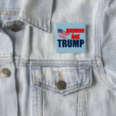 Badge Carré 5 Cm Tout le monde sauf Trump (En situation)