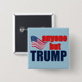 Badge Carré 5 Cm Tout le monde sauf Trump (Devant & derrière)