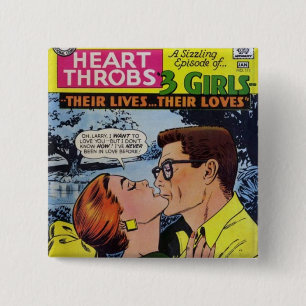 BADGE CARRÉ 5 CM TOUT SUR L'AMOUR