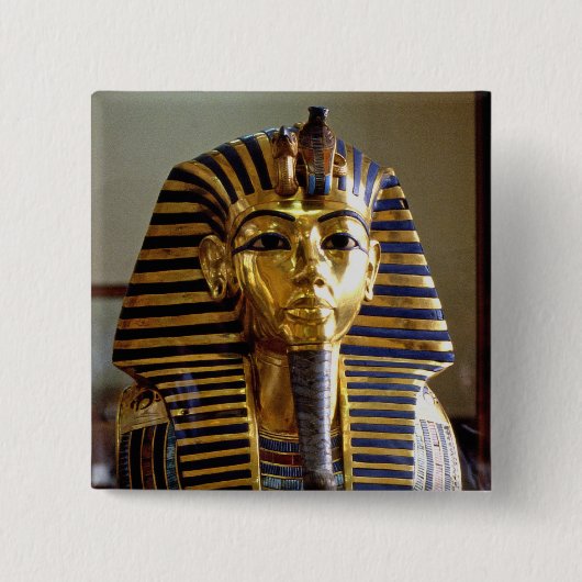 Badge Carré 5 Cm Toutankhamon - Masque d'inhumation (Devant)