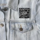BADGE CARRÉ 5 CM TRAIN À VAPEUR (En situation)