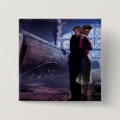 Badge Carré 5 Cm Train bleu 2 (Devant)