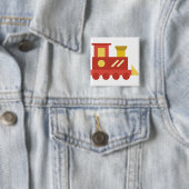 Badge Carré 5 Cm train de jouets (En situation)