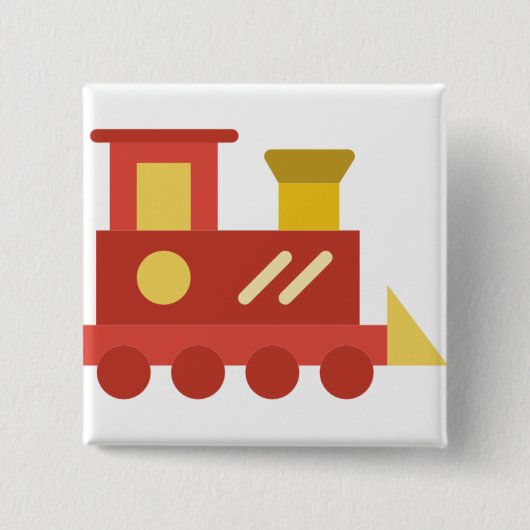 Badge Carré 5 Cm train de jouets (Devant)