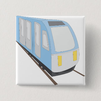 Badge Carré 5 Cm Train ferroviaire