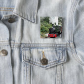 BADGE CARRÉ 5 CM TRAINS À VAPEUR (En situation)