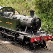 BADGE CARRÉ 5 CM TRAINS À VAPEUR