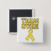 Badge Carré 5 Cm Traitement d'équipe (jaune) (Devant & derrière)