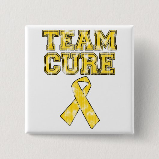 Badge Carré 5 Cm Traitement d'équipe (jaune) (Devant)