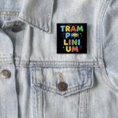 Badge Carré 5 Cm Trampolinium (En situation)