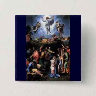 BADGE CARRÉ 5 CM TRANSFIGURATION DE JÉSUS