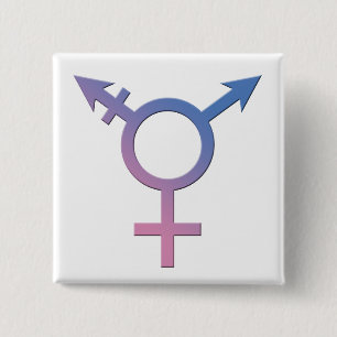 Badge Carré 5 Cm Transport/bouton fierté de Genderqueer
