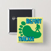 Badge Carré 5 Cm Traqueur de Bigfoot (Devant & derrière)