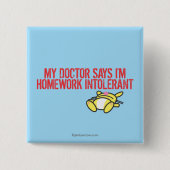 Badge Carré 5 Cm Travail Intollerant (Devant)